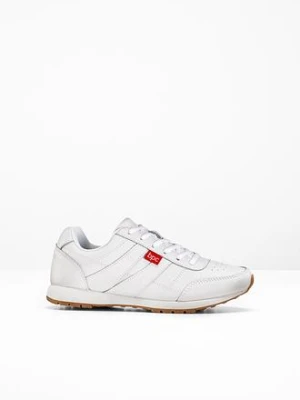Sneakersy skórzane BonPrix biały