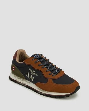 Sneakersy Skórzane Męskie Aeronautica Militare