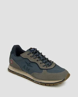 Sneakersy Skórzane Męskie Aeronautica Militare