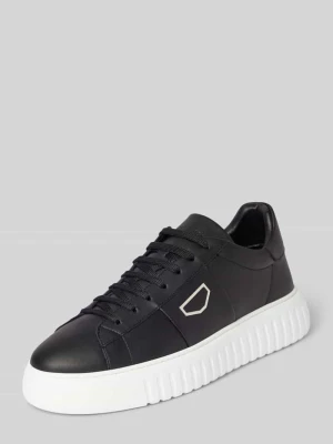 Sneakersy skórzane z aplikacją z logo Antony Morato