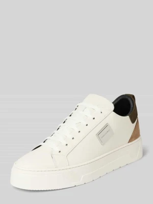 Sneakersy skórzane z aplikacją z logo Antony Morato