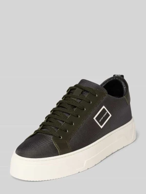 Sneakersy skórzane z aplikacją z logo Antony Morato