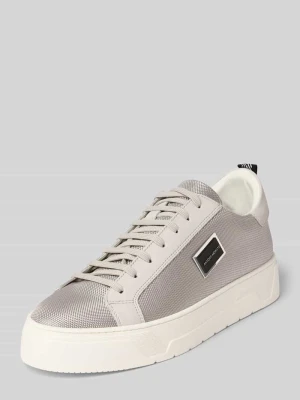 Sneakersy skórzane z aplikacją z logo Antony Morato