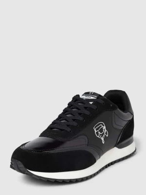 Sneakersy skórzane z aplikacją z logo Karl Lagerfeld