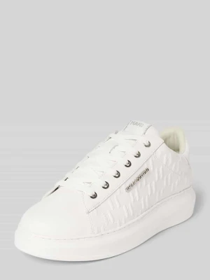 Sneakersy skórzane z aplikacją z logo model ‘KAPRI’ Karl Lagerfeld