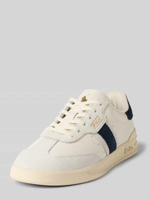 Sneakersy skórzane z detalami z logo model ‘Aera’ Polo Ralph Lauren