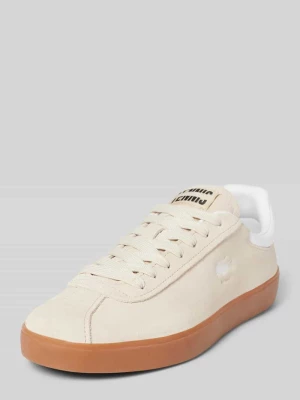 Sneakersy skórzane z detalem z logo model ‘BASESHOT’ Lacoste