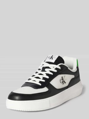 Sneakersy skórzane z detalem z logo model ‘CHUNKY CUPSOLE MIX IN MET’ Calvin Klein Jeans