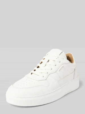 Sneakersy skórzane z detalem z logo model ‘Enzo’ PS Poelman