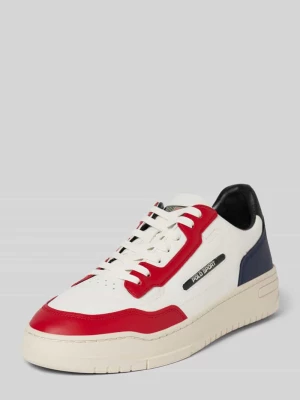 Sneakersy skórzane z detalem z logo Polo Ralph Lauren