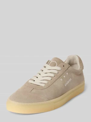 Sneakersy skórzane z nadrukiem logo model 'CPH433M' Copenhagen Kamienny