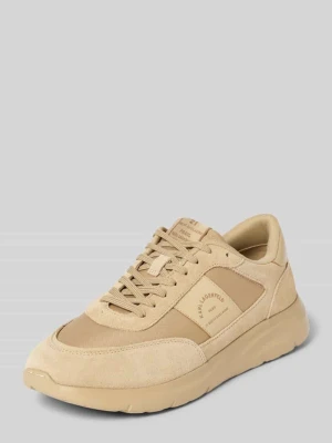 Sneakersy skórzane z nadrukiem z logo model ‘SERGER’ Karl Lagerfeld
