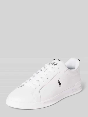 Sneakersy skórzane z nadrukiem z logo Polo Ralph Lauren