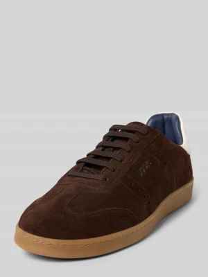 Sneakersy skórzane z napisem z logo model ‘velluto misto ike’ JOOP! SHOES
