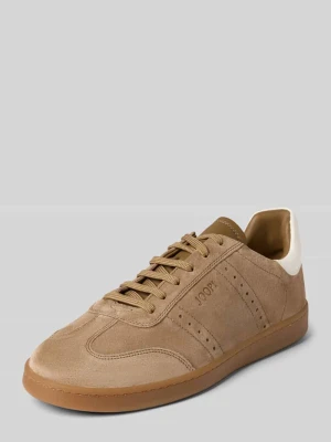 Sneakersy skórzane z napisem z logo model ‘velluto misto ike’ JOOP! SHOES
