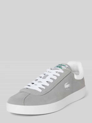 Sneakersy skórzane z naszywką z logo i nadrukiem z logo model ‘BASESHOT’ Lacoste