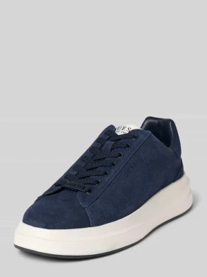 Sneakersy skórzane z naszywką z logo model ‘ELBA’ Guess