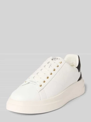 Sneakersy skórzane z naszywką z logo model ‘ELBA’ Guess