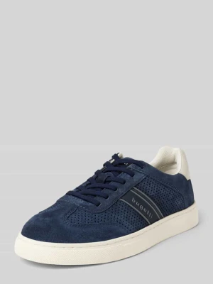 Sneakersy skórzane z naszywką z logo model ‘Fido’ Bugatti