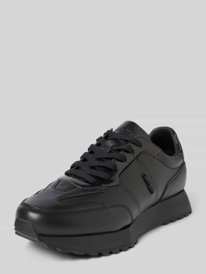 Sneakersy skórzane z podeszwą na platformie model ‘LOW TOP LACE UP’ CK Calvin Klein