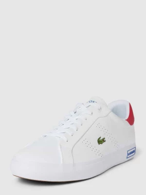 Sneakersy skórzane z wyhaftowanym logo model ‘POWERCOURT’ Lacoste