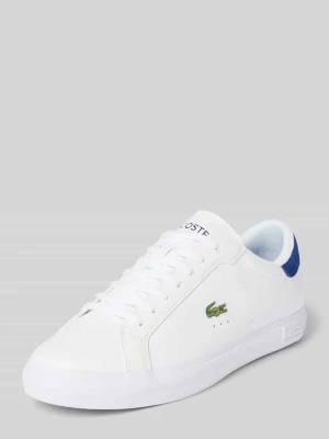 Sneakersy skórzane z wyhaftowanym logo model ‘POWERCOURT’ Lacoste