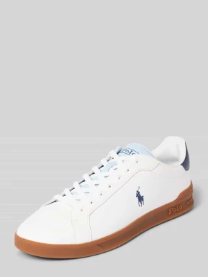 Sneakersy skórzane z wyhaftowanym logo Polo Ralph Lauren