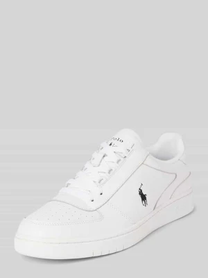 Sneakersy skórzane z wyhaftowanym logo Polo Ralph Lauren