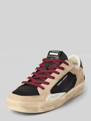 Sneakersy skórzane ze sznurowaniem model ‘SK8 DELUXE’ Crime London