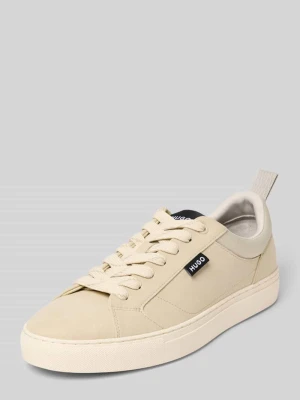 Sneakersy sznurowane z detalem z logo model ‘Morrie’ HUGO