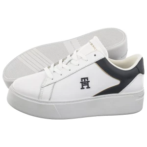 Sneakersy TH Platform Court Sneaker White/Space Blue FW0FW07910 0K5 (TH1104-a) Tommy Hilfiger