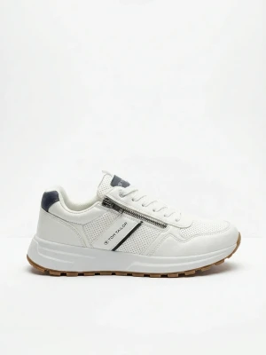 Sneakersy Tom Tailor z zamkiem BonPrix biały