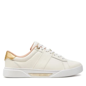 Sneakersy Tommy Hilfiger Chic Panel Court Sneaker FW0FW07998 Écru