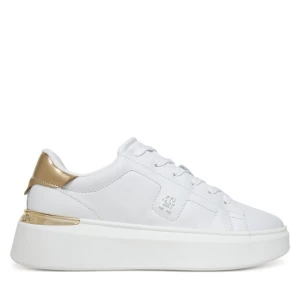 Sneakersy Tommy Hilfiger Chic Platform Gold FW0FW08817 Biały