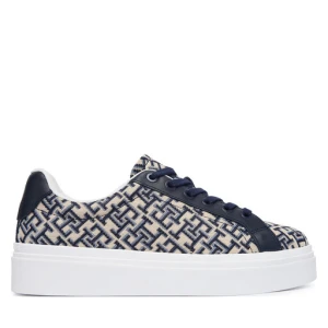 Sneakersy Tommy Hilfiger Chic Platform Monogram FW0FW09398 Beżowy