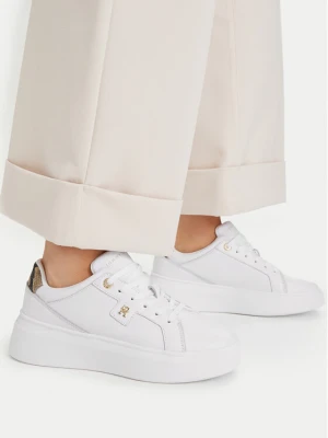 Sneakersy Tommy Hilfiger Chic Platform Snake FW0FW09456 Biały