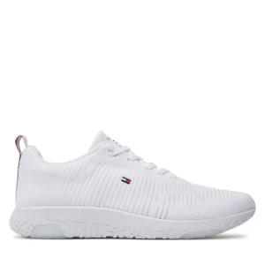 Sneakersy Tommy Hilfiger Corporate Knit Rib Runner FM0FM02838 Biały