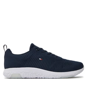 Sneakersy Tommy Hilfiger Corporate Knit Rib Runner FM0FM02838 Granatowy