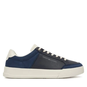 Sneakersy Tommy Hilfiger Court Mix Lnubuck FM0FM05410 Granatowy