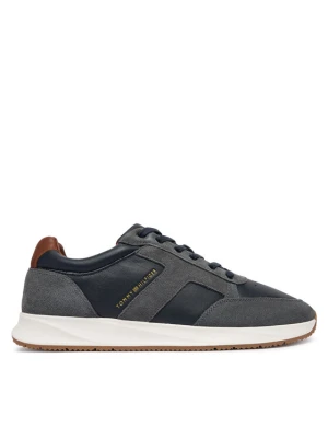 Sneakersy Tommy Hilfiger Elevated Hilfiger Mix Runner FM0FM06084 Granatowy