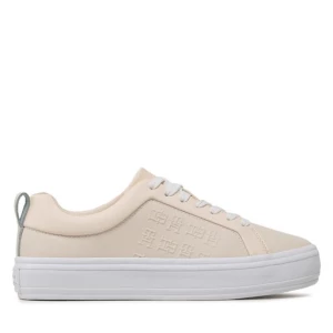 Sneakersy Tommy Hilfiger Embossed Vulc FW0FW07376 Beżowy