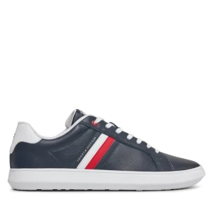 Sneakersy Tommy Hilfiger Essential Leather Cupsole FM0FM04921 Niebieski