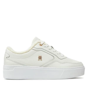 Sneakersy Tommy Hilfiger Essential Platform Sneaker Fur FW0FW08349 Biały