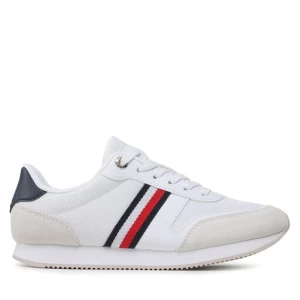 Sneakersy Tommy Hilfiger Essential Stripes Runner FW0FW07382 White YBS
