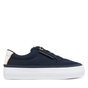 Sneakersy Tommy Hilfiger Essential Vulc Textile Sneaker FW0FW08323 Granatowy