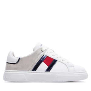 Sneakersy Tommy Hilfiger Flag Low Cut Lace-Up Sneaker T3A9-33201-1355 S Biały
