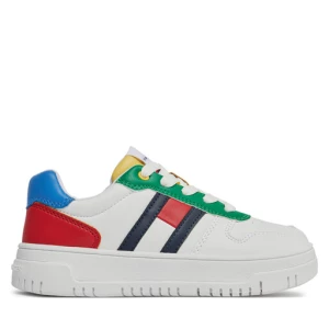 Sneakersy Tommy Hilfiger Flag Low Cut Lace-Up Sneaker T3X9-33369-1355 S Biały