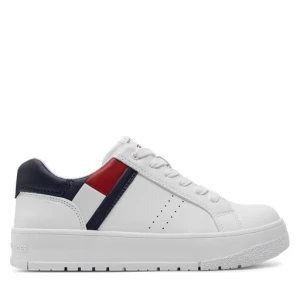 Sneakersy Tommy Hilfiger Flag Low Cut Lace-Up T3X9-33356-1355 S Biały