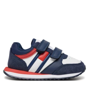 Sneakersy Tommy Hilfiger Flag Low Cut Velcro Sneaker T1B9-33661-1269 Granatowy