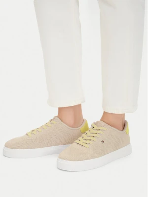 Sneakersy Tommy Hilfiger Knit Cupsole FW0FW09289 Beżowy